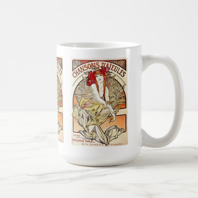Taza De Café Chansons d’aieules , Alfons Mucha 1898 (Derecha)