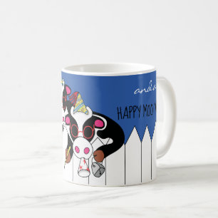 Taza De Café Chanukah Mug 11 oz. "Feliz Año Moo"