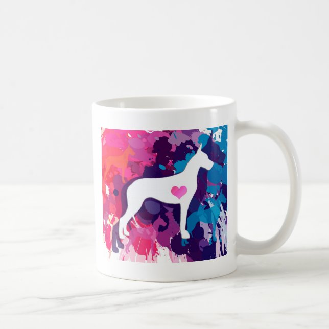 Taza De Café Chapoteo de daneses coloridos (Derecha)