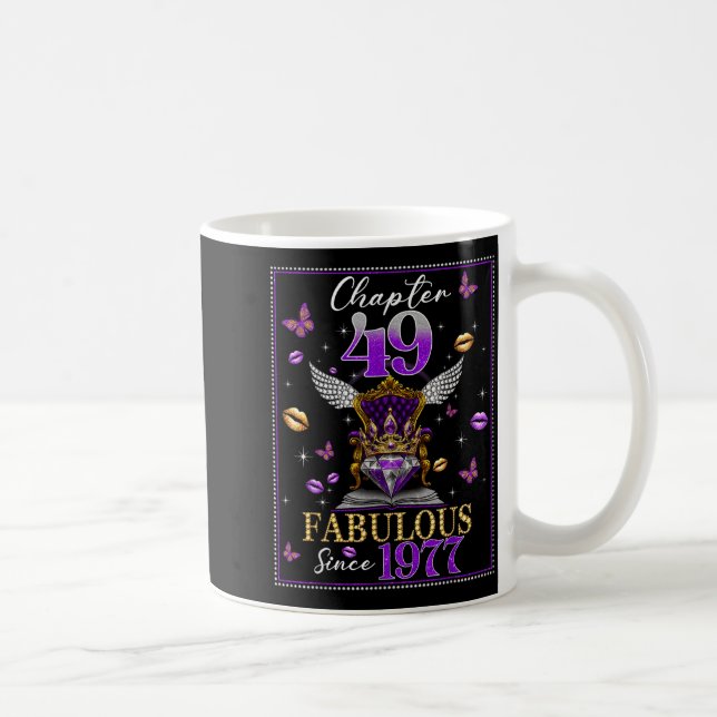 Taza De Café Chapter 49 Fabulous Since 1977 49th Birthday Women (Derecha)