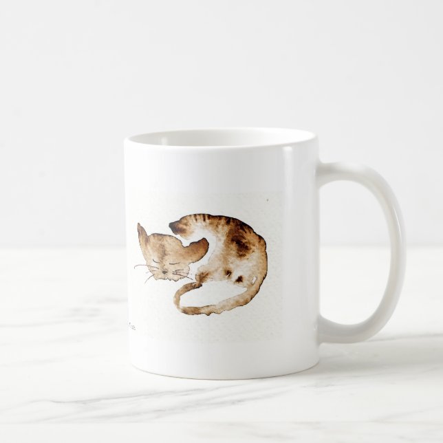 Taza De Café Chaquarelle que duerme sepia (Derecha)