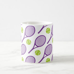 Taza De Café Chaquetas de tenis diagonales púrpuras