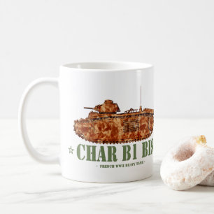 Taza De Café Char B1 bis Segunda Guerra Mundial Dos tanques pes