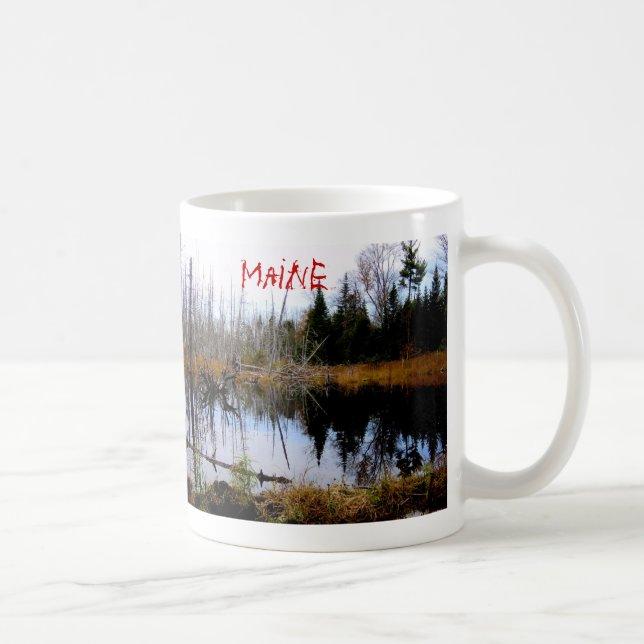 Taza De Café Charca pacífica en Maine (Derecha)