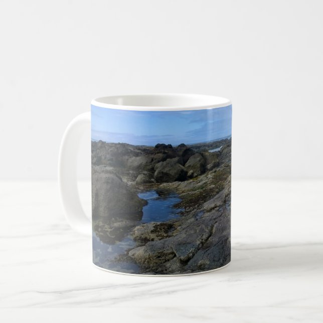 Taza De Café Charcas de marea en Bob Creek, OR (Anverso izquierdo)