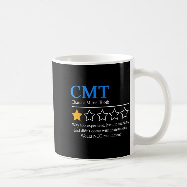 Taza De Café Charcot Marie Tooth Disease Awareness Cmt Not Reco (Derecha)