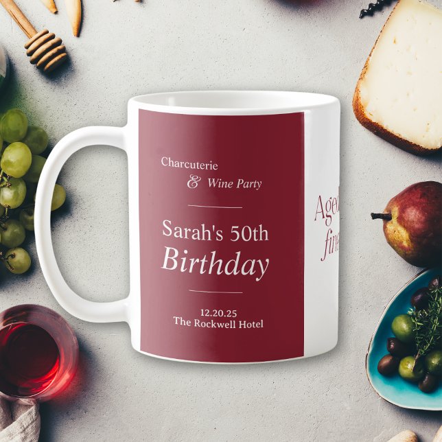 Taza De Café Charcuterie & Wine 50 cumpleaños (Subido por el creador)