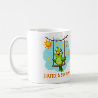 Taza De Café Charla de Loro y Risa de Sol