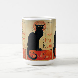 Taza De Café Charla de Nouveau del arte del vintage Noir