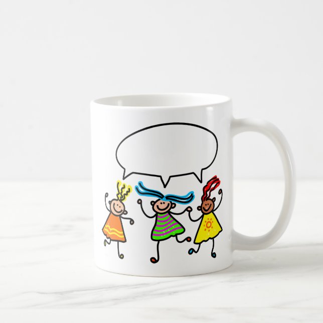 Taza De Café Charla del chica (Derecha)