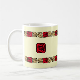 Taza De Café Charles Mackintosh Arts & Crafts Style Rosa Frieze