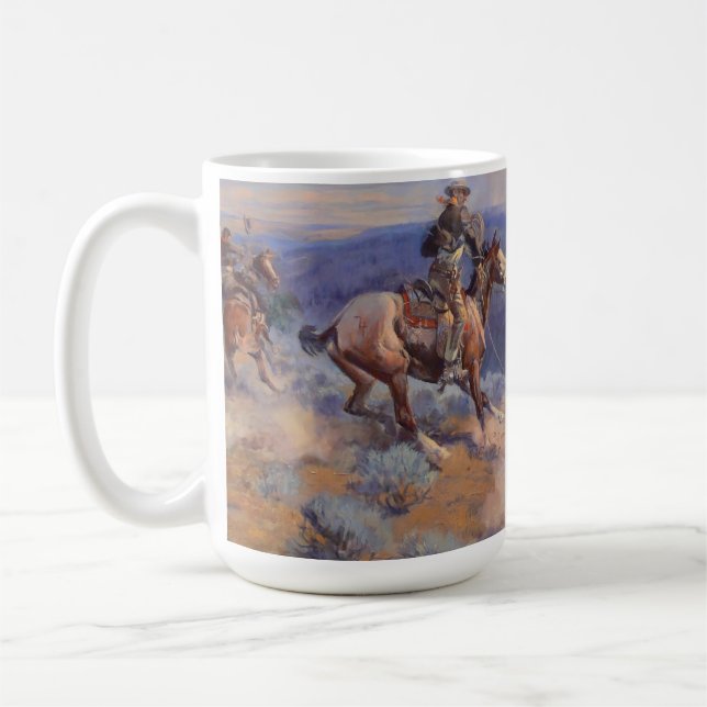 Taza De Café Charles Marion Russell - Bucles Y Caballos Swift (Izquierda)