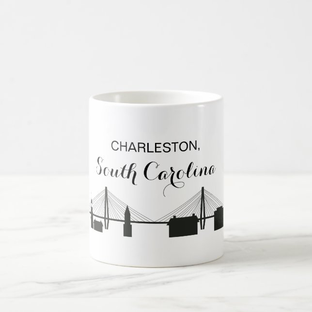 Taza De Café Charleston South Carolina Skyline Coffee Mug (Centro)
