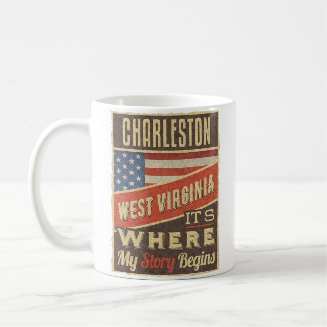 Taza De Café Charleston West Virginia (Izquierda)