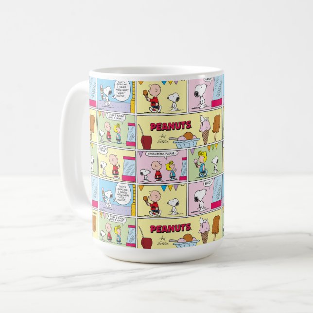 Taza De Café Charlie Brown, Snoopy y Sally | Helado (Anverso izquierdo)