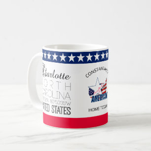 Taza De Café Charlotte, Carolina del Norte, elegante