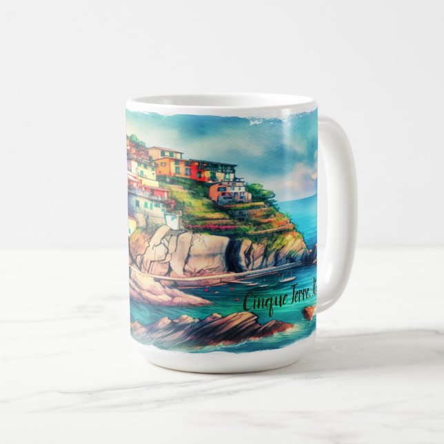 Taza De Café Charm Coastal Cinque Terre | (Anverso derecho)