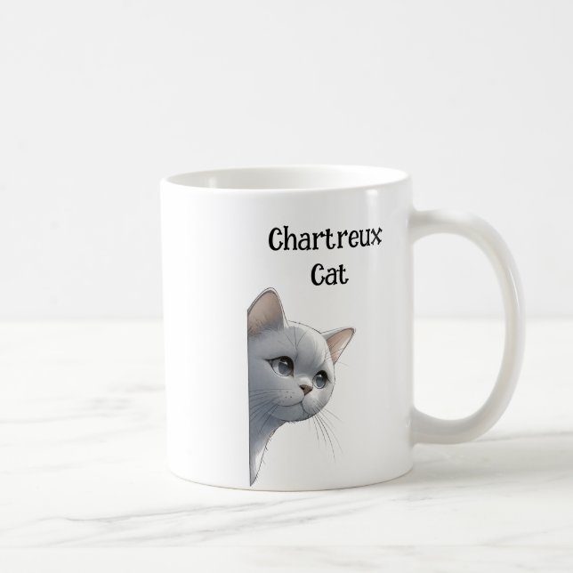 Taza De Café Chartreux Cat (Derecha)