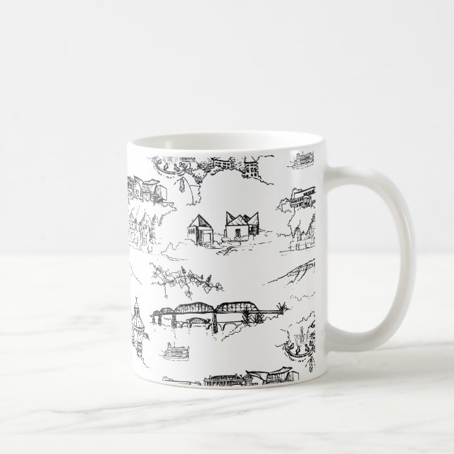 Taza De Café Chattanooga Toile (Derecha)