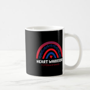 Taza De Café Chd Warrior Red & Enfermedad Corazón Arcoiris