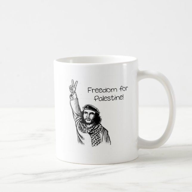 Taza De Café ¡Che Guevara, libertad para Palestina! (Derecha)