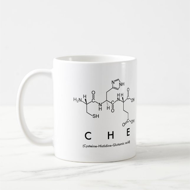 Taza De Café Che peptide nombre mug (Izquierda)