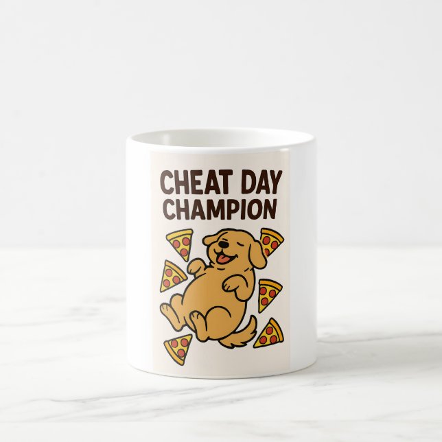 Taza De Café Cheat Day Vibes Mug - Pizza Pup Edition (Centro)