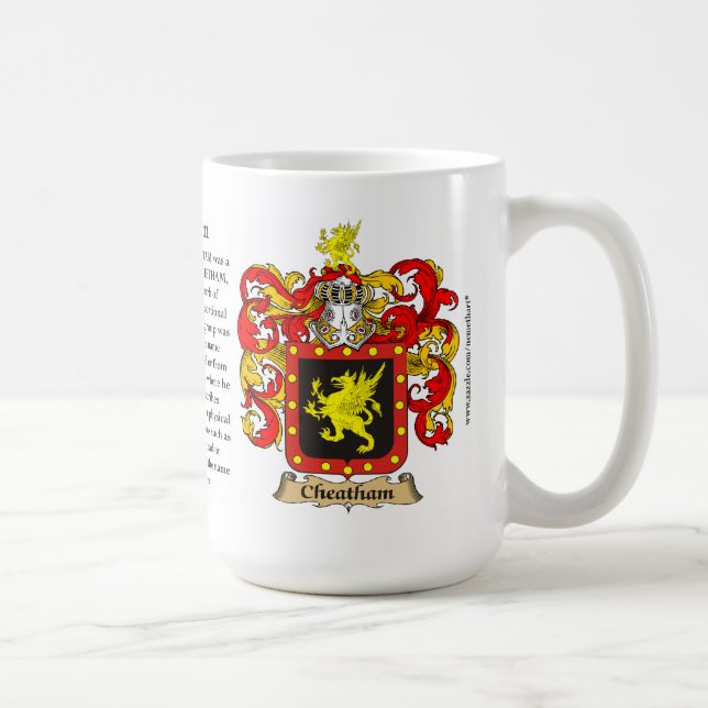 Taza De Café Cheatham, el origen, el significado y el escudo (Derecha)