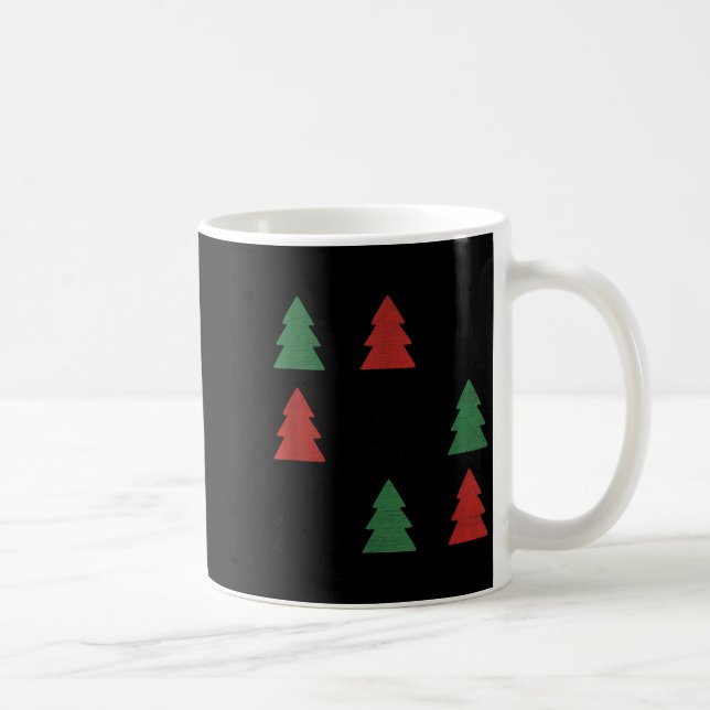 Taza De Café Checkered Christmas Tree Graphic Crewneck Swea Fun (Derecha)