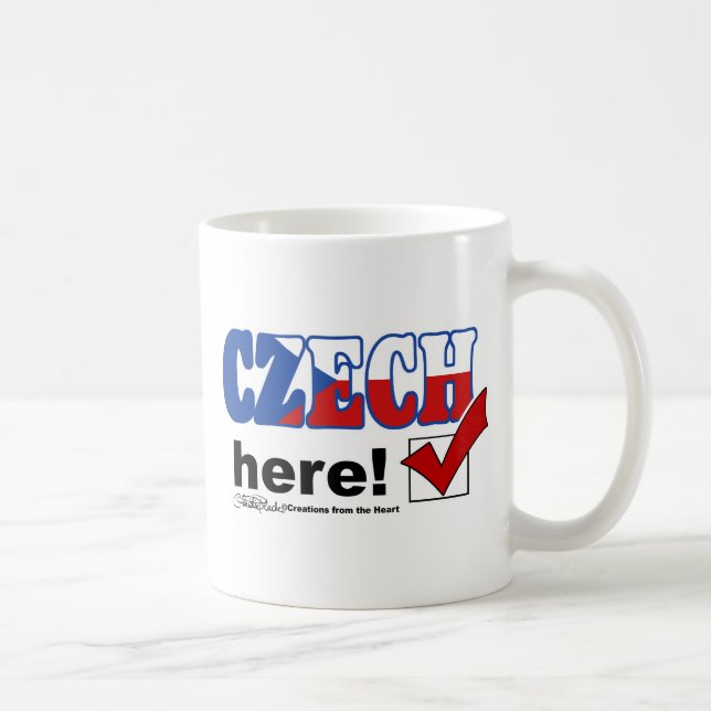 Taza De Café Checo Aquí (luz) (Derecha)