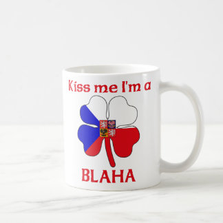 Taza De Café Checos personalizada me besan que soy Blaha
