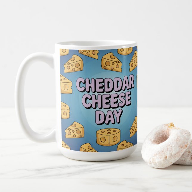 Taza De Café Cheddar Cheese Day Classic Mug (Con donut)