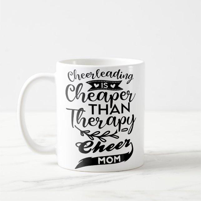 Taza De Café Cheer Mother Mama Parents Cheerleading Mom (Izquierda)