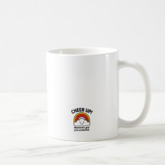 Taza De Café Cheer Up Rainbow Cloud Motivational  Coffee Mug   