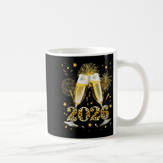 Taza De Café Cheers New Year 2026 Firework Happy New Year Famil (Derecha)