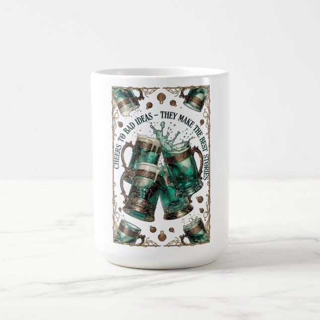 Taza De Café Cheers to Bad Ideas Tankards Graphic Tee (Centro)