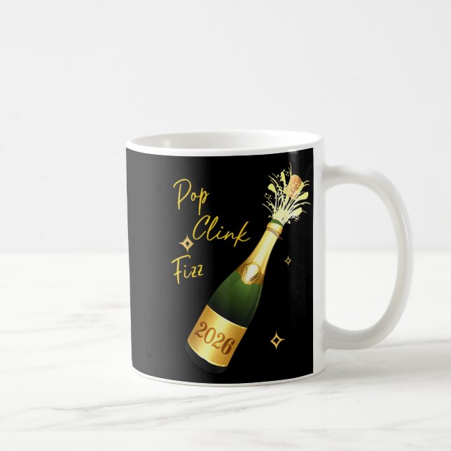 Taza De Café Cheers To The New Year 2026 Champagne Drinking Par (Derecha)
