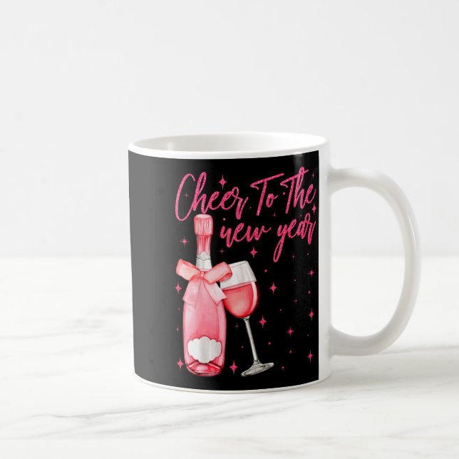 Taza De Café Cheers To The New Year 2026 Champagne New Years Ev (Derecha)