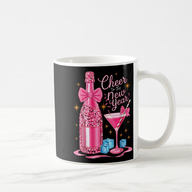 Taza De Café Cheers To The New Year 2026 Champagne New Years Ev (Derecha)