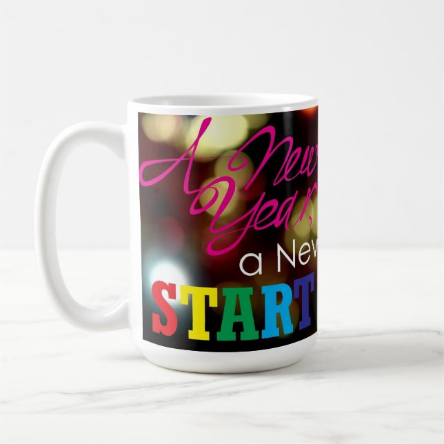 Taza De Café Cheers to the New Year – Celebration Mug (Izquierda)