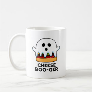 Taza De Café Cheese Boo-ger Funny Ghost Cheeseburger Pun