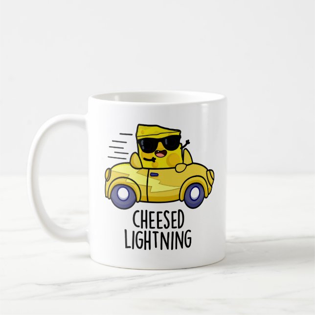 Taza De Café Cheese Pun divertido y divertido (Izquierda)