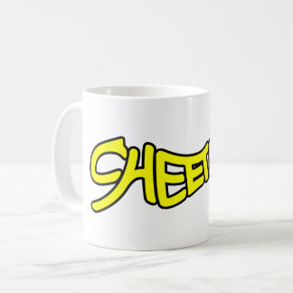 Taza De Café Cheetah Graffiti Style Typography Bold Yellow