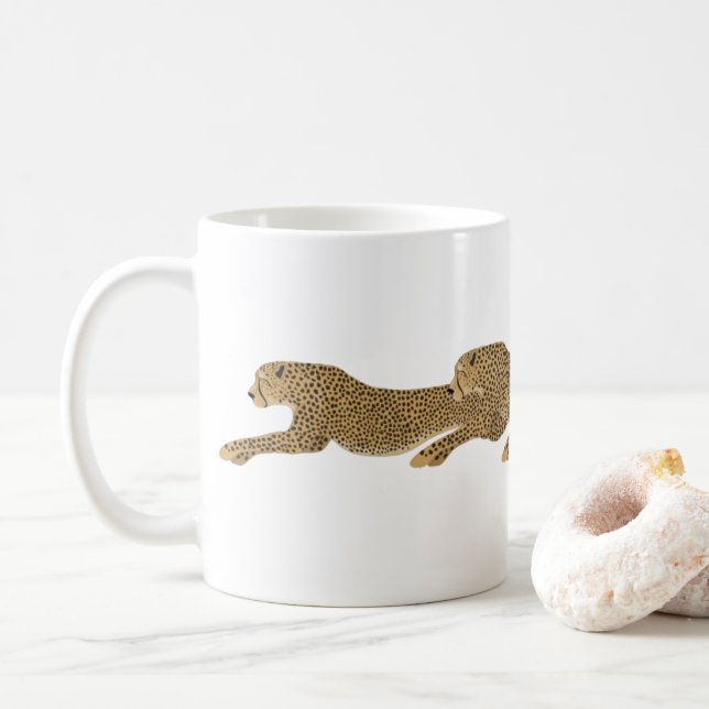 Taza De Café Cheetah Mug (Con donut)