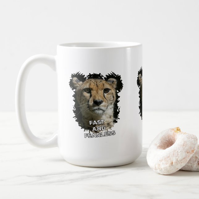 Taza De Café Cheetah Rápido Y Sin Miedo (Con donut)