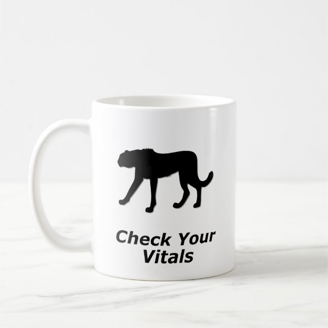 Taza De Café Cheetah Revise Sus Vitales (Izquierda)