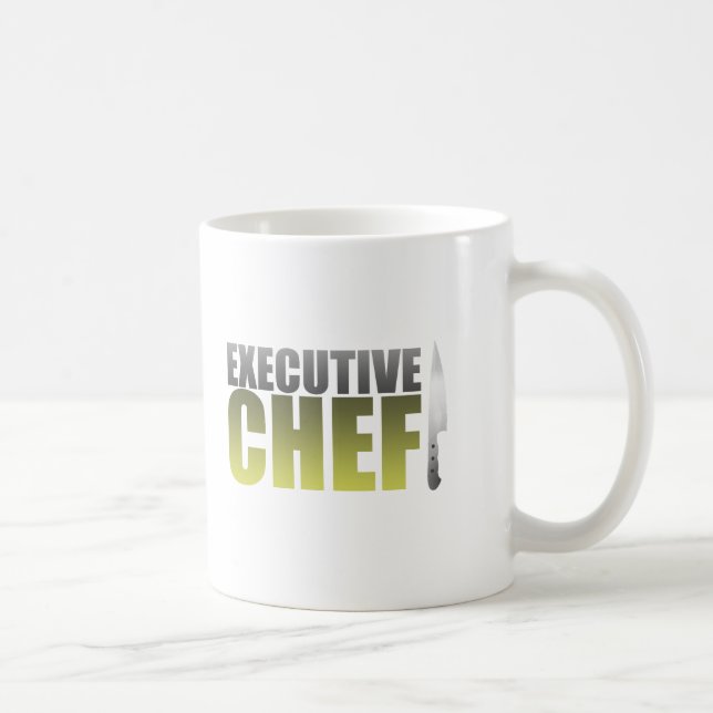 Taza De Café Chef ejecutivo amarillo (Derecha)