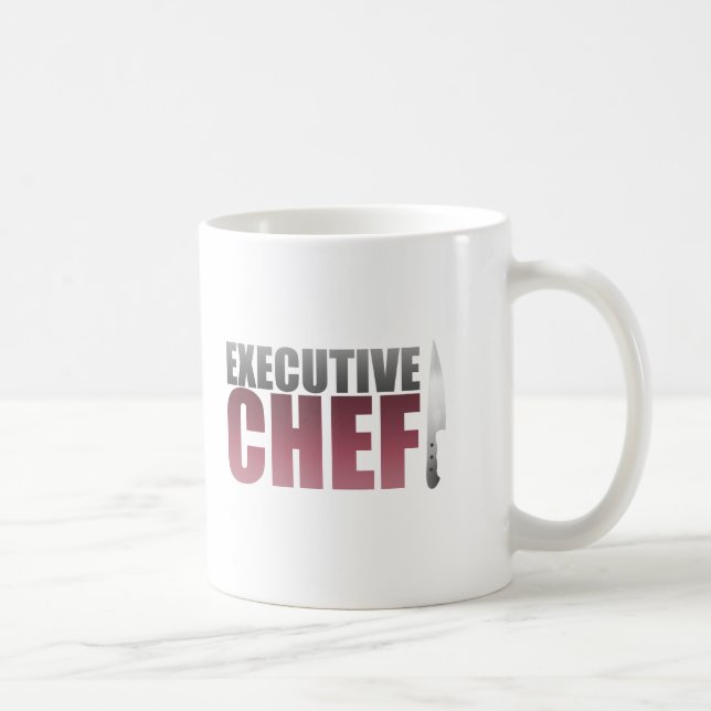 Taza De Café Chef ejecutivo rojo (Derecha)