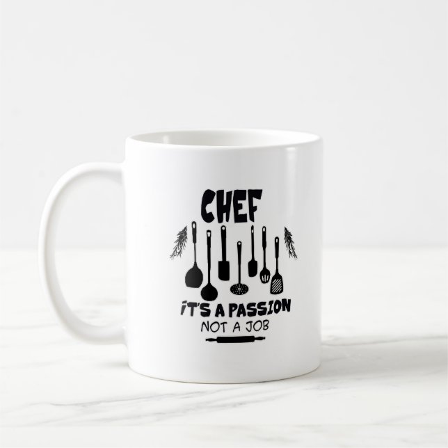 Taza De Café Chef es una pasión no un trabajo (Izquierda)