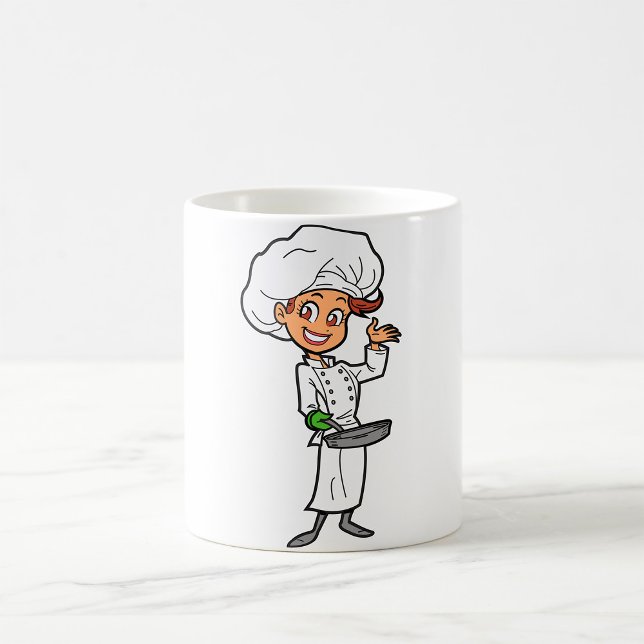 Taza De Café Chef Femenino Con Un Pan De Frío (Subido por el creador)